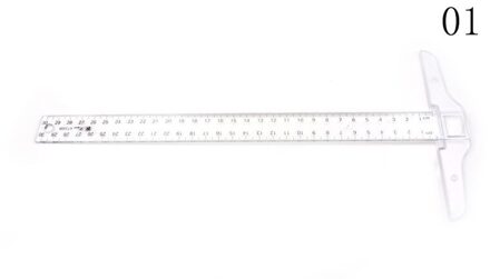 1Pcs Plastic T Vorm Heerser Helder Transparant Metingen Rechte Liniaal Tool 30Cm