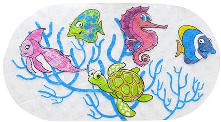 1Pcs Plastic Zuignap Badkamer Douche Mat Antislip Badkamer Mat Baby Veiligheid Douche Badmat Kleurrijke Punt kraal Massage Pad A 38x70cm