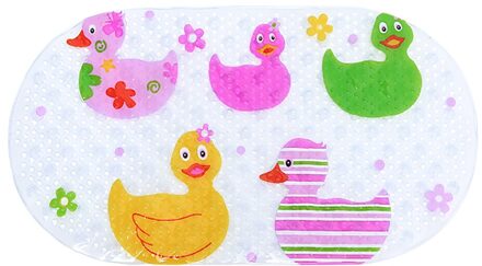 1Pcs Plastic Zuignap Badkamer Douche Mat Antislip Badkamer Mat Baby Veiligheid Douche Badmat Kleurrijke Punt kraal Massage Pad E 38x70cm