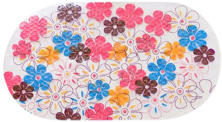 1Pcs Plastic Zuignap Badkamer Douche Mat Antislip Badkamer Mat Baby Veiligheid Douche Badmat Kleurrijke Punt kraal Massage Pad F 38x70cm