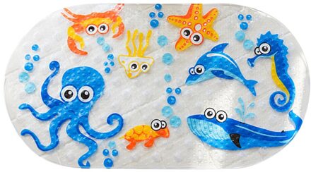 1Pcs Plastic Zuignap Badkamer Douche Mat Antislip Badkamer Mat Baby Veiligheid Douche Badmat Kleurrijke Punt kraal Massage Pad I 38x70cm