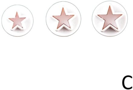 1Pcs Plunger Fondant Cutter Cake Gereedschappen Cookie Mold Mould 10 Bakvormen 3D Biscuit Style Diy Craft A0U0 Five-pointed ster