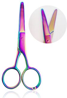 1Pcs Professionele Chameleon Gebogen Hoofd Wenkbrauw Schaar Make-Up Trimmer Facial Hair Remover Manicure Schaar Nail Cuticle Tool stijl-2