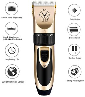 1Pcs Professionele Huisdier Kat Hond Haar Trimmer Honden Tondeuse Hond Grooming Scheerapparaat Set Elektrische Dierbenodigdheden Kapsel Machine US plug