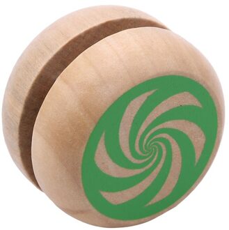 1Pcs Professionele Kids Drum-Vormige Yoyo Speelgoed Houten Materiaal Yo Yo Ballen Houten Jojo-Speelgoed voor Kinderen groen