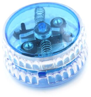 1Pcs Professionele Led Knippert Kind Koppelingsmechanisme Yo-Yo Speelgoed Lichtgevende Yoyo Bal Party Entertainment 7 Kleuren voor Kid Blauw