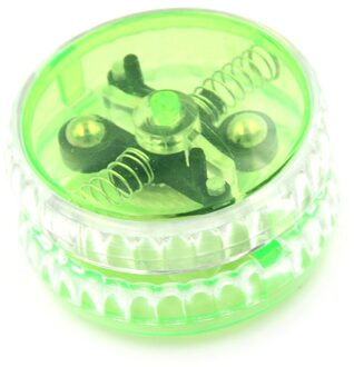1Pcs Professionele Led Knippert Kind Koppelingsmechanisme Yo-Yo Speelgoed Lichtgevende Yoyo Bal Party Entertainment 7 Kleuren voor Kid groen