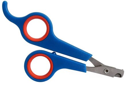 1Pcs Professionele Pet Nail Schaar Kleine Dieren Nail Claw Grooming Schaar Clippers Voor Hond Nagelknipper Kat Accessoires blauw rood