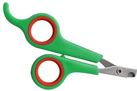 1Pcs Professionele Pet Nail Schaar Kleine Dieren Nail Claw Grooming Schaar Clippers Voor Hond Nagelknipper Kat Accessoires groen rood