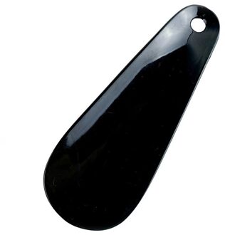 1Pcs Professionele Schoenlepel Flexibele Schoen Lifter 11.5 Cm Plastic Schoenlepel Lepel Vorm Schoen Hoorns Schoen Lifter zwart