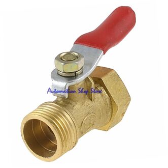 1Pcs Pt Male Naar 3/8 "Binnendraad Red Deurkruk Volledige Port Messing Kogelkraan