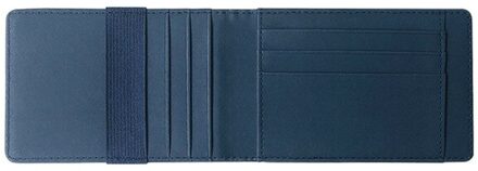 1Pcs Pu Lederen Kaarthouder Portemonnee Portemonnee Kaarthouder Dunne Credit Card Case donker blauw