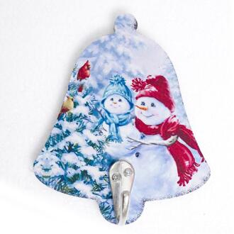 1pcs Punching Free Traceless Door Hook Clothes Hook Wall Mounted Cabinet Wall Hooks Christmas Decorative Hook Key Bag Hangers 07