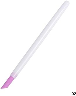 1Pcs Quartz Nail Cuticle Remover Dode Huid Pusher Trimmer Manicure Slijpen Rods Nail Art Bestanden Accessoires wit