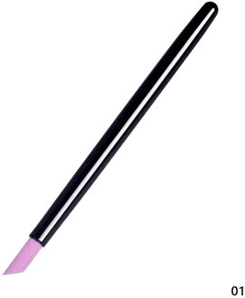 1Pcs Quartz Nail Cuticle Remover Dode Huid Pusher Trimmer Manicure Slijpen Rods Nail Art Bestanden Accessoires zwart 01