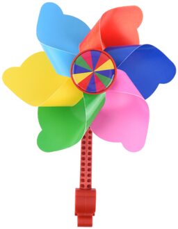 1Pcs Rainbow Kleur Kinderen Fiets Stuur Bloem Pinwheel Windmolen Decoratie Voor Kids Fiets Scooter Windmolen Speelgoed lang