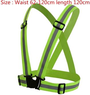 1Pcs Reflector Vest Fiets Veiligheid Kleding Outdoor Fietsen Apparatuur Elastische Harnas Bike Jacket Voor Night Riding Running Glare