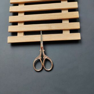 1Pcs Retro Borduurwerk Schaar Handwerk Craft Vintage Cross Europese Stof Schaar Stitch Diy Naaien Kleermaker Cutter goud