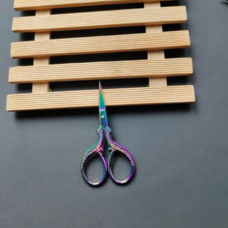 1Pcs Retro Borduurwerk Schaar Handwerk Craft Vintage Cross Europese Stof Schaar Stitch Diy Naaien Kleermaker Cutter kleur