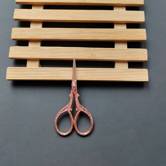 1Pcs Retro Borduurwerk Schaar Handwerk Craft Vintage Cross Europese Stof Schaar Stitch Diy Naaien Kleermaker Cutter roos goud