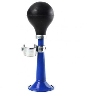 1Pcs Retro Fietsbel Fiets Stuur Loud Air Horn Bell Alarm Squeeze Rubber Lamp Licht Metalen Mtb Fiets Hoorn waarschuwing Tool Blauw