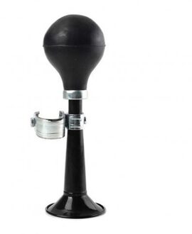 1Pcs Retro Fietsbel Fiets Stuur Loud Air Horn Bell Alarm Squeeze Rubber Lamp Licht Metalen Mtb Fiets Hoorn waarschuwing Tool zwart
