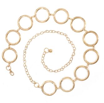 1Pcs Retro Vrouwen Taille Ketting Goud Zilver Metalen Dame Riemen Vrouwen Riem Jurk Accessoires Buik Taille Ketting Lichaam sieraden