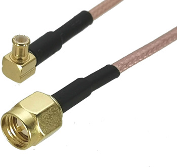 1Pcs RG316 SMA Male plug to MCX Male Plug Right angle Connector RF Coaxial Jumper Pigtail Cable For Radio Antenna 4inch~10M