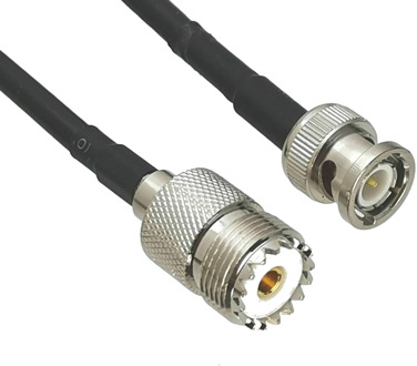 1Pcs RG58 Cable UHF SO239 Female Jack to BNC Male Plug Connector RF Coaxial Straight 4inch~5M