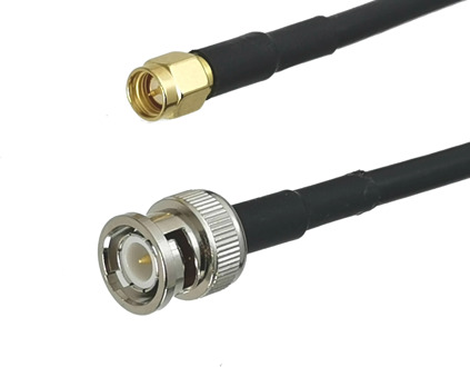 1Pcs RG58 SMA Male plug to BNC Male plug Connector RF Coaxial Jumper Pigtail Cable For Radio Antenna 4inch~20M