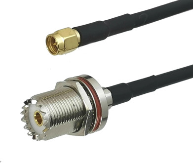 1Pcs RG58 SMA Male plug to UHF SO239 Female jack Nut Bulkhead Connector RF Coaxial Jumper Pigtail Cable 4inch~50M