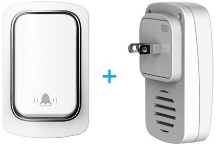 1Pcs Ring Deurbel Draadloze Deurbel Batterij-Gratis Waterdichte Self-Powered Deurbel Thuis Draadloze Elektrische Bel wit / VS