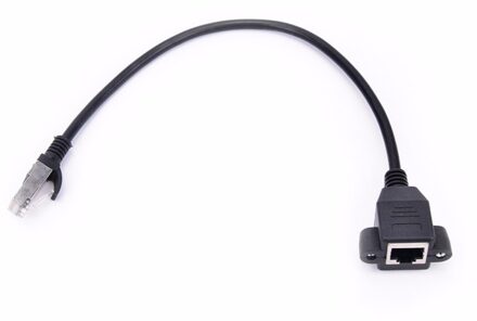 1Pcs RJ45 Man-vrouw Screw Panel Mount Ethernet Lan-netwerk Verlengkabel