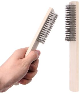 1Pcs Roestvrij Staaldraad Borstel Verf Removal Cleaning Metalen Polijsten Roest Schoonmaken Borstels Schoon Gereedschap Handgereedschap #715