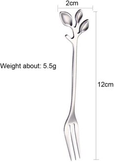 1Pcs Roestvrij Stalen Lepel Creatieve Tak Bladeren Menglepel Vork Koffie Roeren Theelepel Tablewar Keuken Bar Accessoires 03