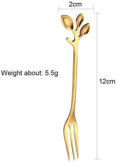 1Pcs Roestvrij Stalen Lepel Creatieve Tak Bladeren Menglepel Vork Koffie Roeren Theelepel Tablewar Keuken Bar Accessoires 04