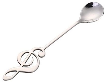1Pcs Roestvrij Stalen Lepel Koffie Lepel Vorm Muziek Thema Thee Roeren Lepel Kleine Ijs Dessert Lepel Creatieve Servies 01