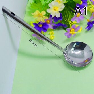 1Pcs Roestvrij Stalen Lepel + Vergiet Pot Lange Steel Lepels Bestek Soep Drinken Gereedschap Keuken Gadget A1