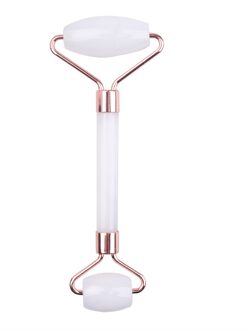 1Pcs Roller Massager Gezicht Natuurlijke Hars Afslanken Lift Gezichtsmassage Gereedschap Voor Kin Hals Huid Massage Schoonheidsverzorging wit