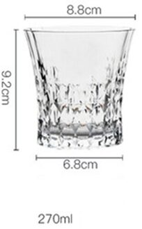 1Pcs Romantische Liefde Serie Beker Loodvrij Kristal Vintage Rode Wijn Glas Champagne Whiskey Cup Fans platte Cup 270ml