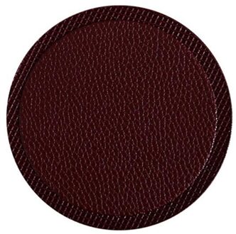 1Pcs Ronde Coaster Pu Lederen 10Cm Bar Effen Coaster Restaurant Koffie Pad Reclame Placemat Coaster Keramische Mat Levert wijn rood