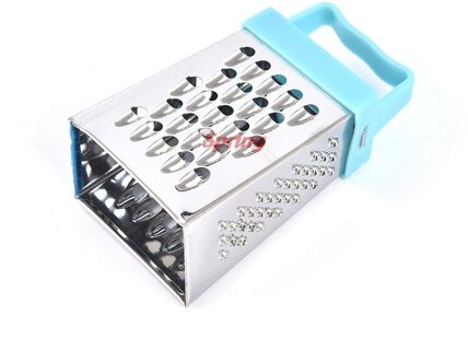 1Pcs Rvs 4 Zijdige Messen Kaas Groenten Rasp Wortel Komkommer Slicer Cutter Box Container Keukengerei Blauw