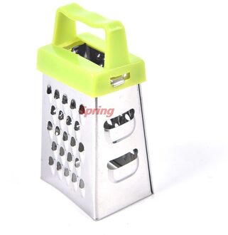 1Pcs Rvs 4 Zijdige Messen Kaas Groenten Rasp Wortel Komkommer Slicer Cutter Box Container Keukengerei