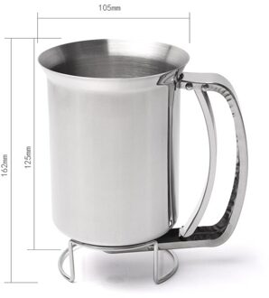 1Pcs Rvs 800Ml Pannenkoek Maker Rvs Pancake Cupcake Beslag Cupcake Dispenser Belgische Wafels Pannenkoeken Bakken