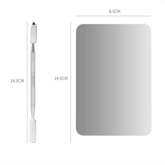 1Pcs Rvs Aquarel Verf Palet Lade Mengstaaf Spatel Set Voor Nail Art Schoolbenodigdheden Olieverf Make-Up gereedschap 2