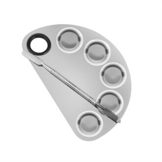 1Pcs Rvs Aquarel Verf Palet Lade Mengstaaf Spatel Set Voor Nail Art Schoolbenodigdheden Olieverf Make-Up gereedschap