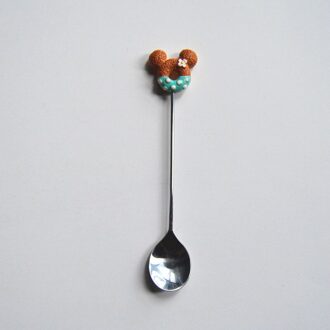 1Pcs Rvs Donut Lepel Cake Koffie Dessert Thee Ijs Roeren Lepels Candy Leuke Cartoon Theelepel G