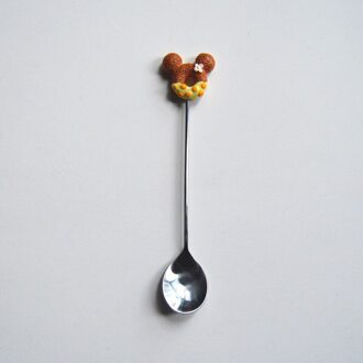 1Pcs Rvs Donut Lepel Cake Koffie Dessert Thee Ijs Roeren Lepels Candy Leuke Cartoon Theelepel