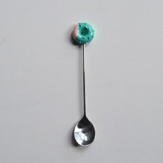 1Pcs Rvs Donut Lepel Cake Koffie Dessert Thee Ijs Roeren Lepels Candy Leuke Cartoon Theelepel