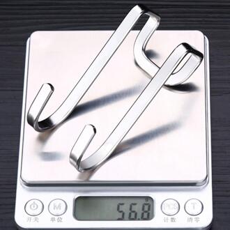 1Pcs Rvs Dubbele S Vorm Opslag Haak Voor Badkamer Keuken Muur En Deur Organizer Accessoires Purse Hook